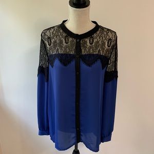 Lauren Conrad Lace Blouse size L